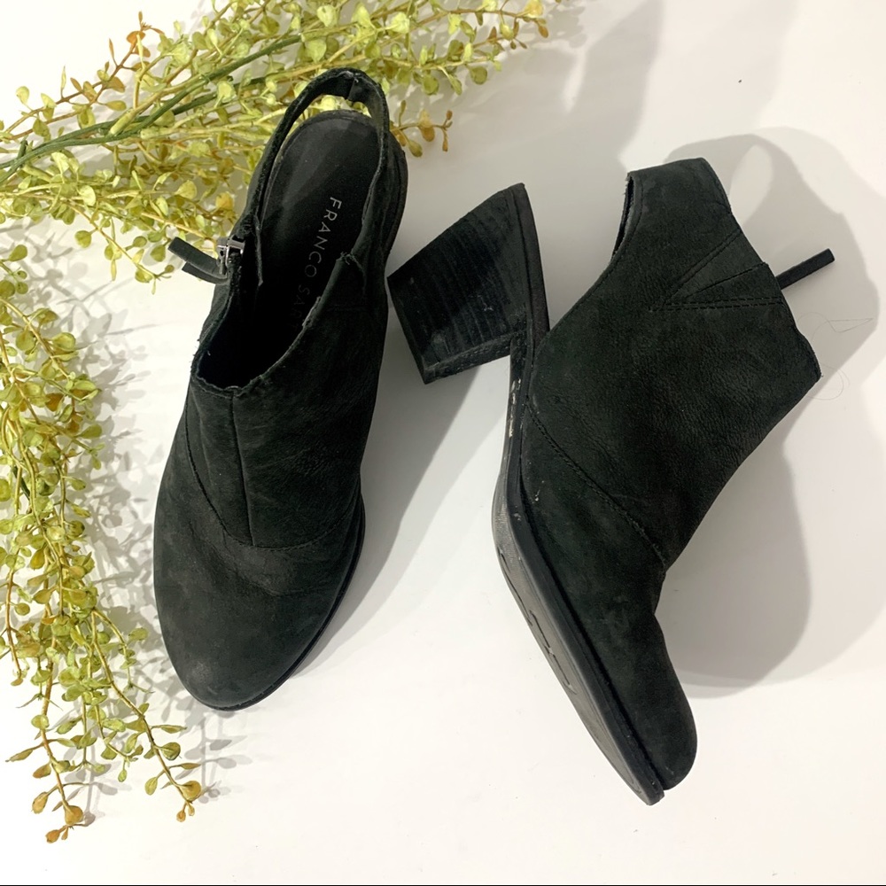 Franco Sarto Black Cutout Booties